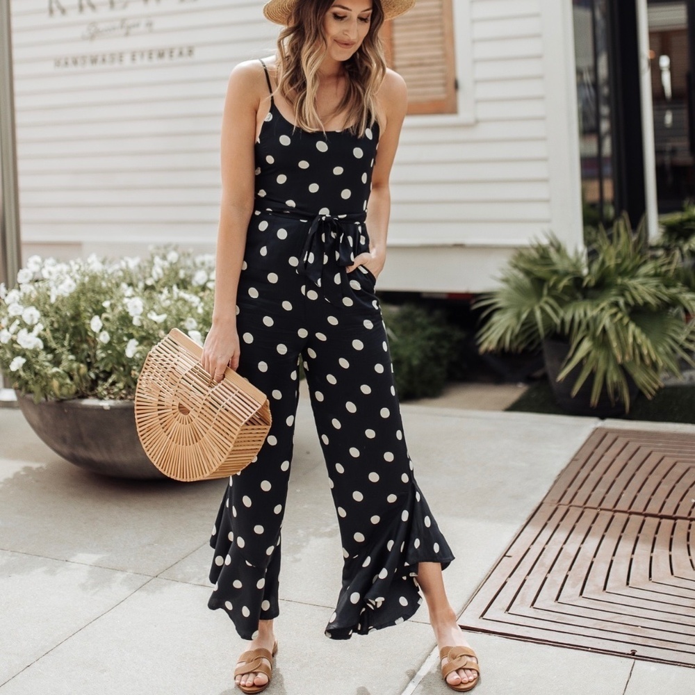 *FIRM PRICE* NWT - BILLABONG POLKA DOT RUFFLED HEM JUMPSUIT - Picture 2 of 13
